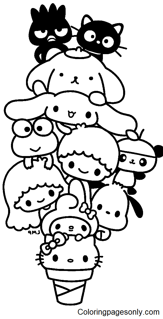 52 Sanrio Characters Coloring Pages Free Printable For Kids And Adults