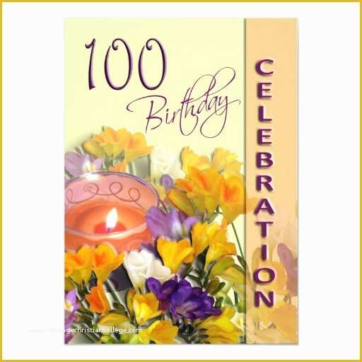 54 100th Birthday Invitation Templates Free Heritagechristiancollege