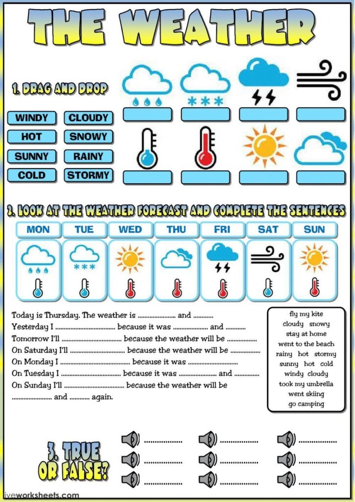 564 Weather English ESL Worksheets Pdf Doc Worksheets Library