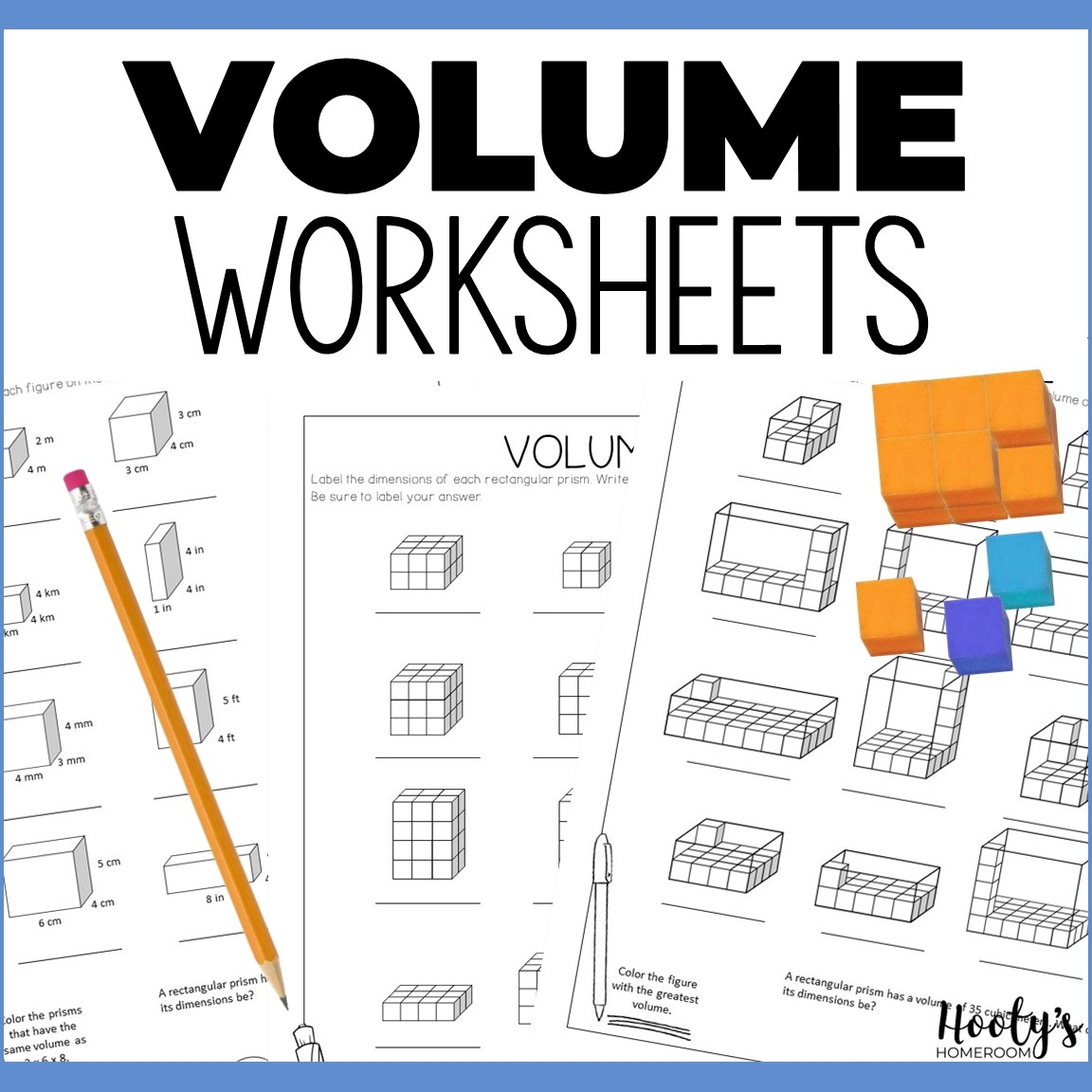 5th grade volume worksheets