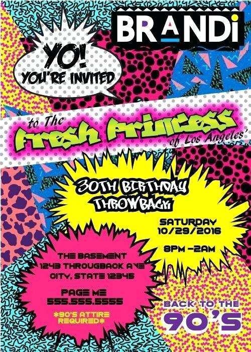 60 Creative Free 90S Party Invitation Template With Stunning Design By 