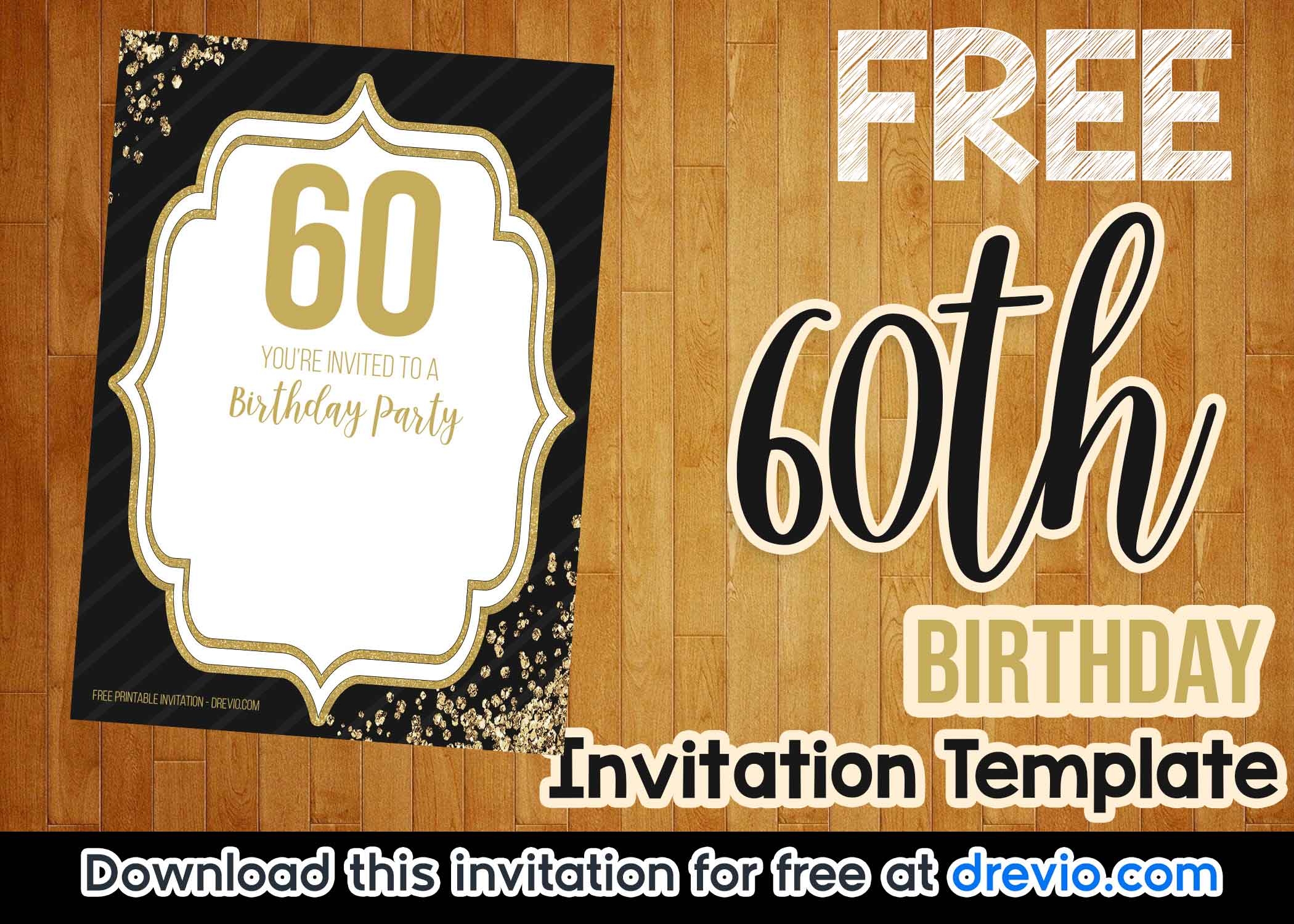 60Th Birthday Invite Template