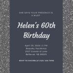 60Th Birthday Invite Template Social Media Template