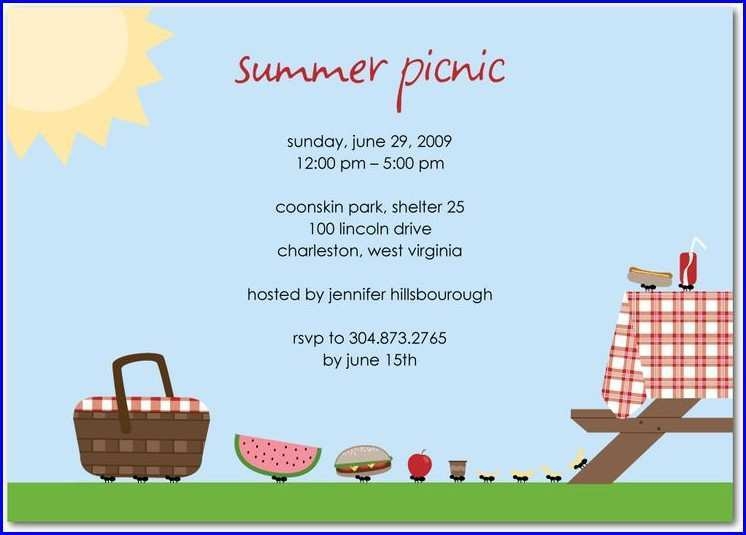 69 Visiting Blank Picnic Invitation Template Formating With Blank 