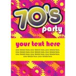 70s Theme Party Invitations Templates