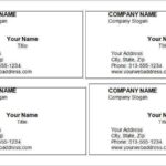 71 Free Printable Blank Business Card Template Microsoft Inside Plain
