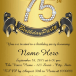 75Th Birthday Invitation Template Printable Word Searches