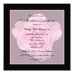 75th Birthday Invitations Templates Invitation Design Blog