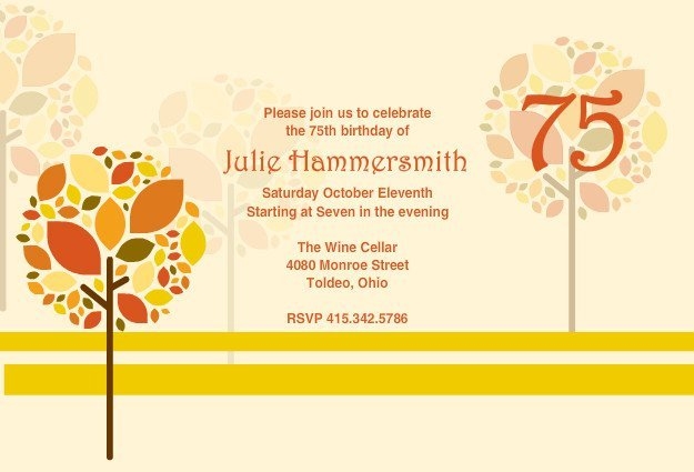 75th Birthday Invitations Templates Invitation Design Blog