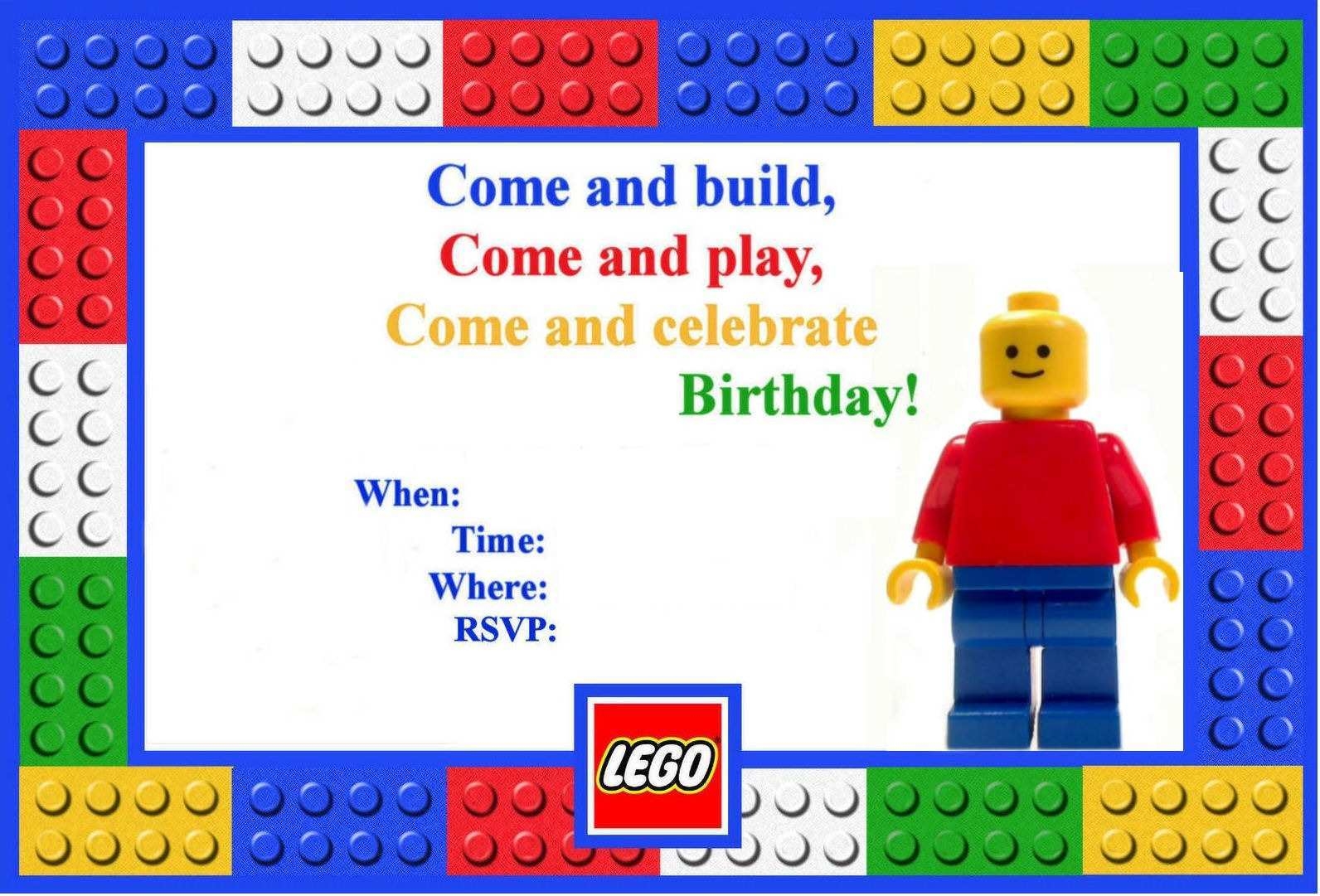 76 The Best Blank Lego Invitation Template In Photoshop For Blank Lego 