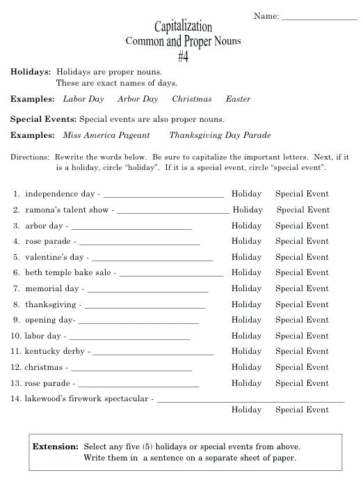 7th Grade Grammar Worksheets