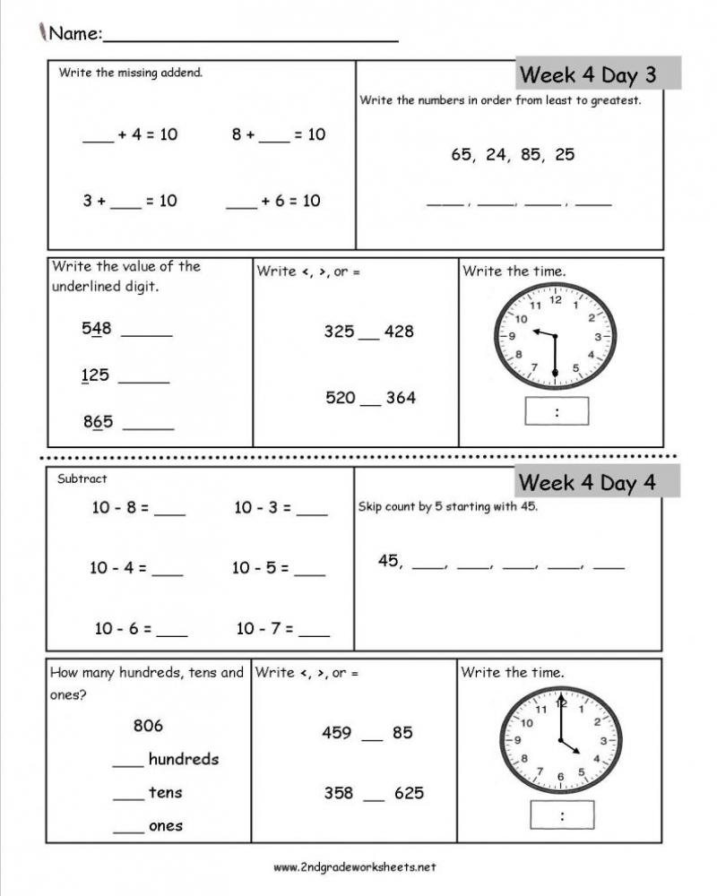 3rd grade cumulative math review worksheet