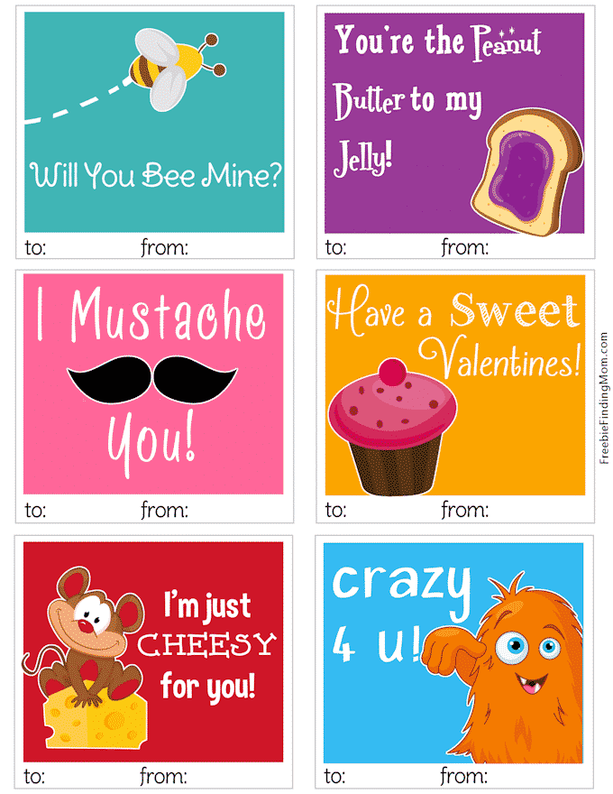 8 Free Printable Valentine Cards Freebie Finding Mom