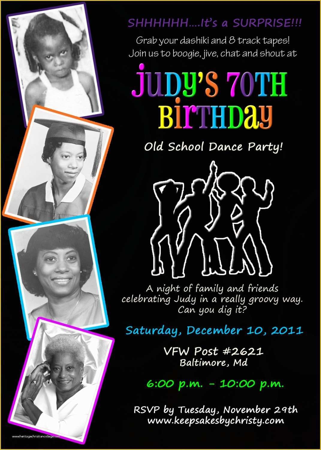 80's theme party invitation templates free