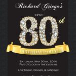 80Th Birthday Invite Templates Free