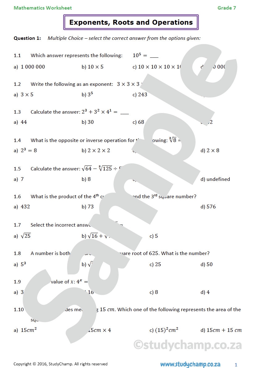 8th Grade Math Unit 1 Lesson 6 Worksheets Library