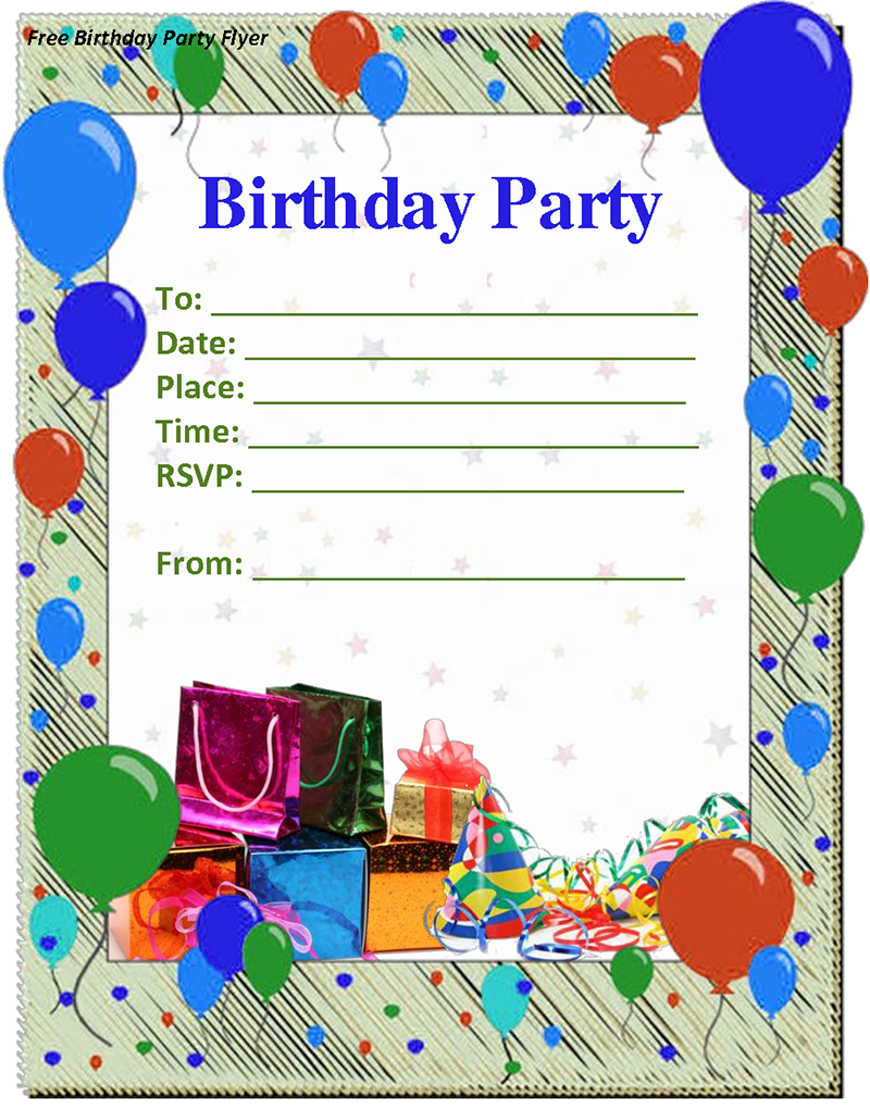 birthday invite word template