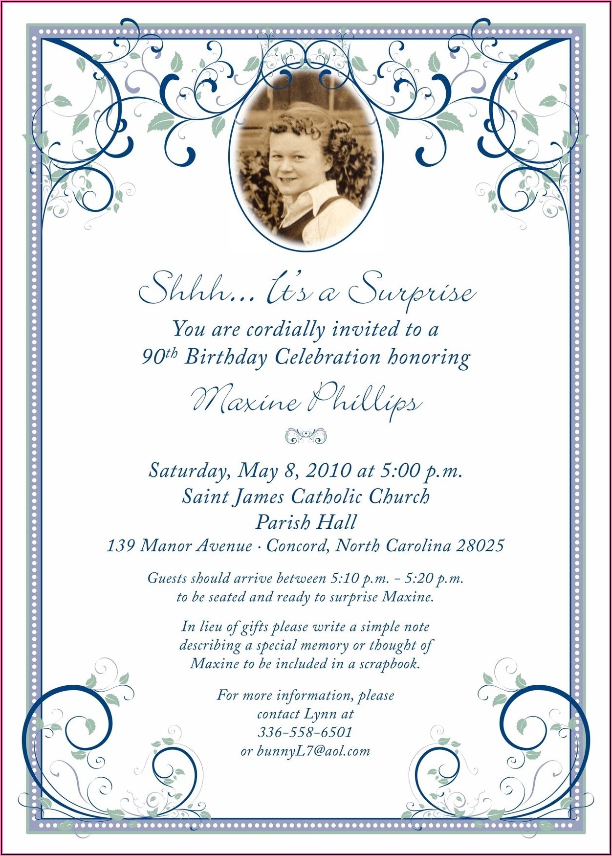 95th Birthday Invitation Templates Invitations Resume Examples 