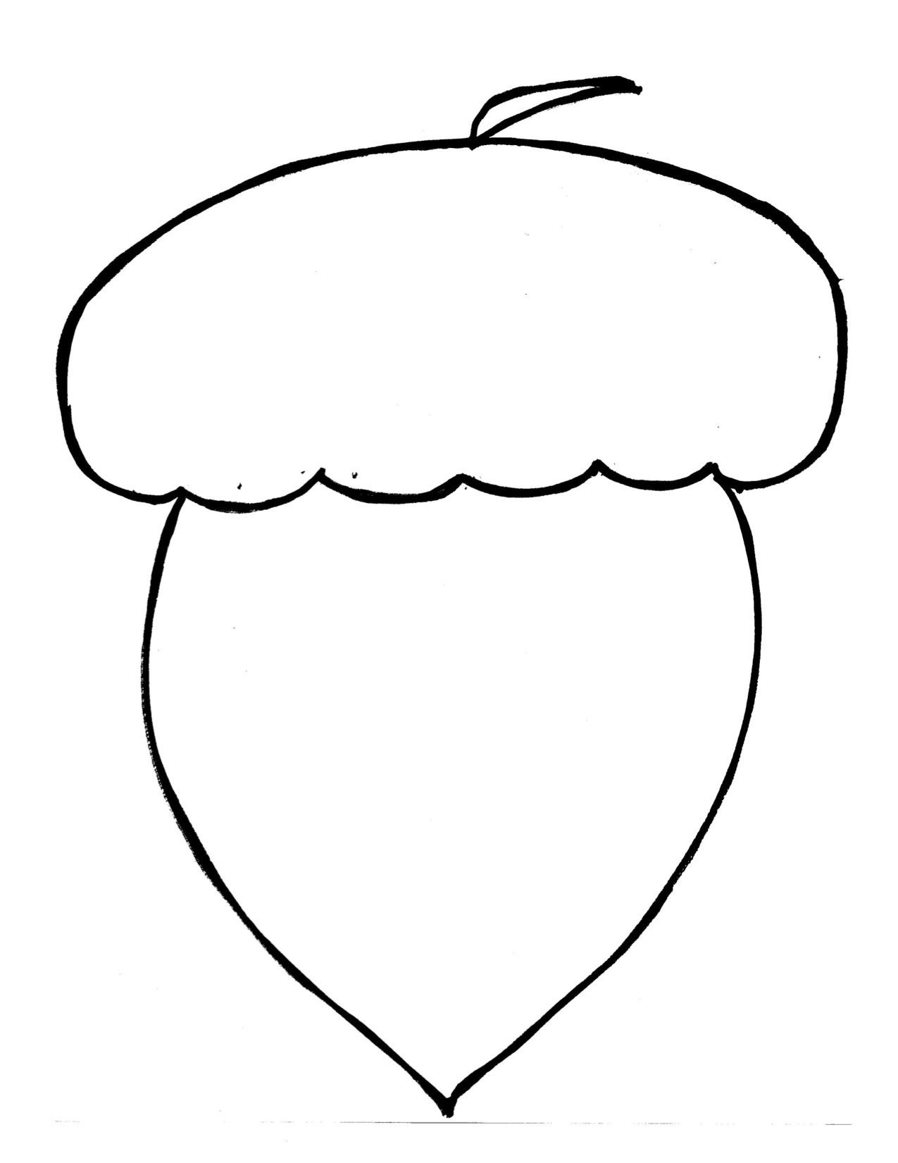 free printable acorn template
