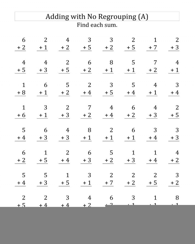 Adding Worksheet PDF Math Worksheets Printable