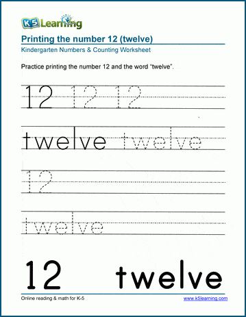 k-12 learning worksheets