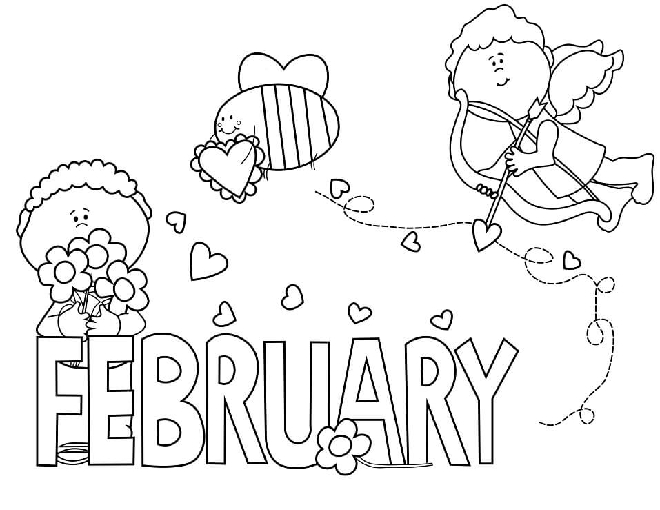 Adorable February Coloring Page Free Printable Coloring Pages For Kids