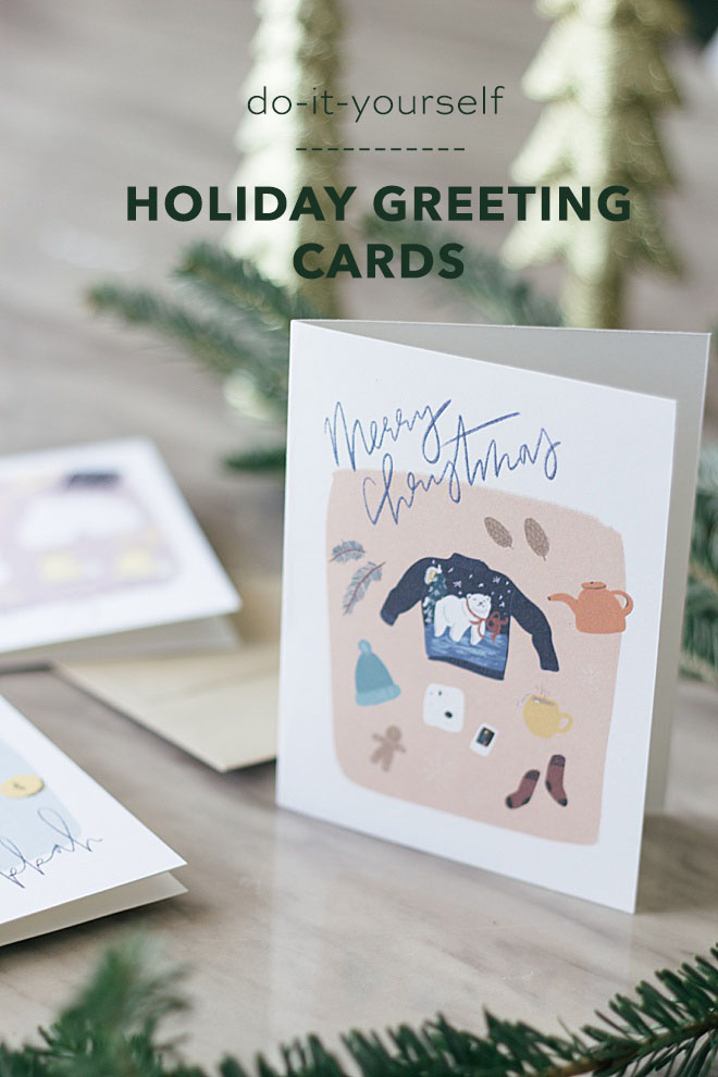 Adorable Illustrated Free Holiday Card Printables DIY With Hein And Dandy