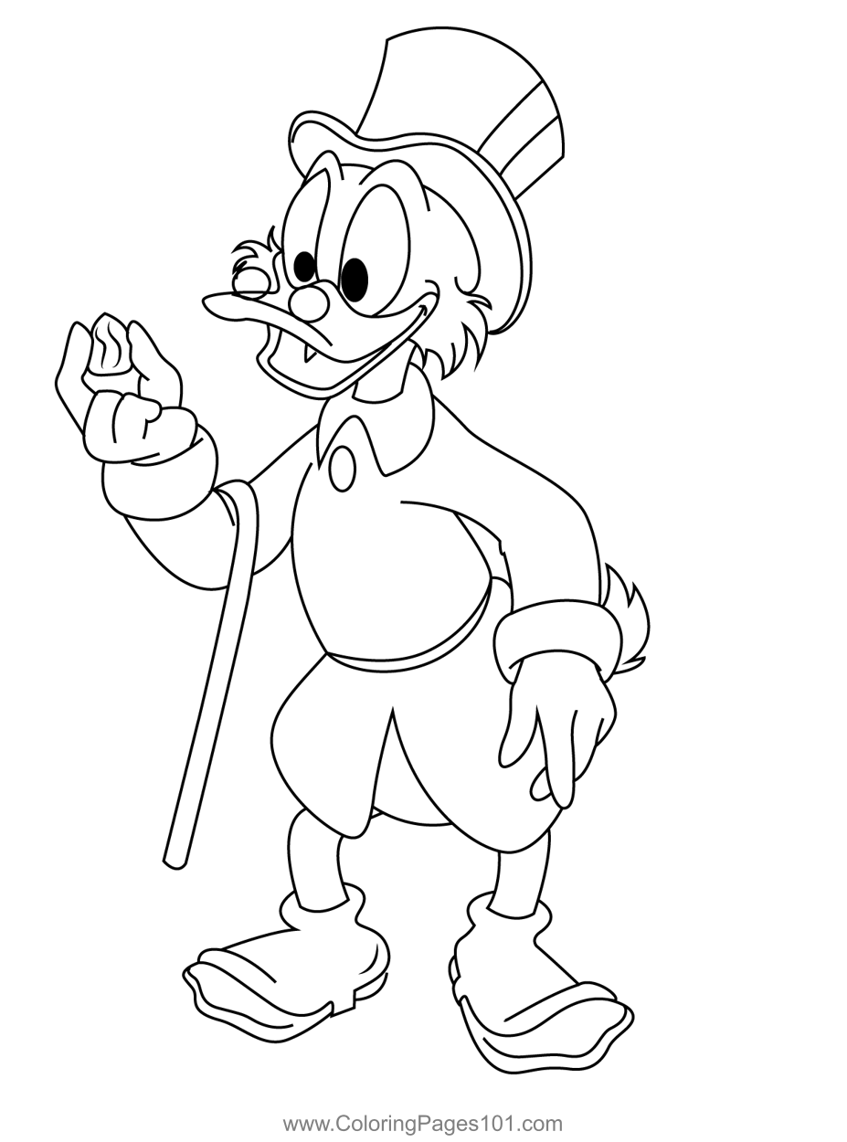 Aged Donald Duck Coloring Page For Kids Free Donald Duck Printable 