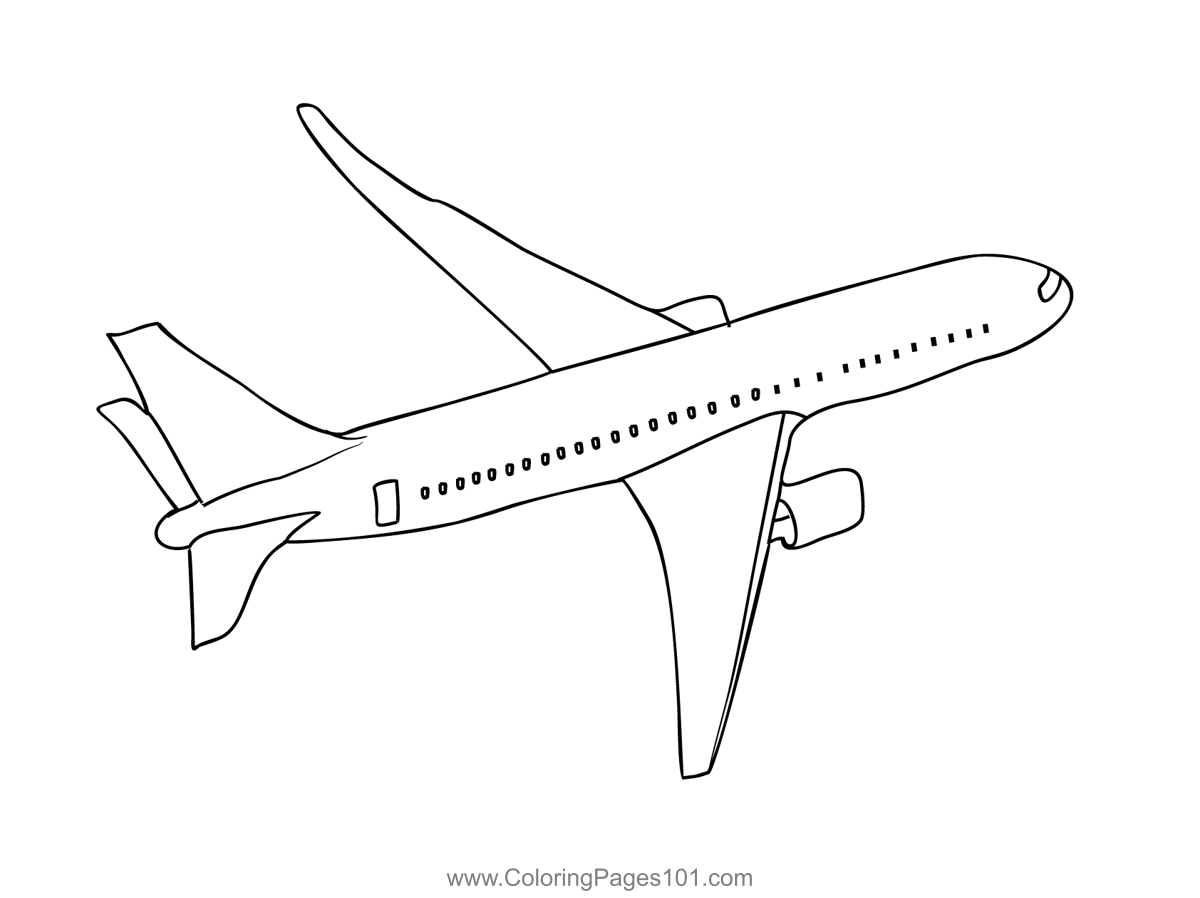 Airplane Coloring Page For Kids Free Aeroplanes Printable Coloring 