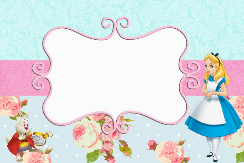 alice in wonderland invitations template free