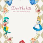 Alice In Wonderland Invite Templates Free Social Media Template