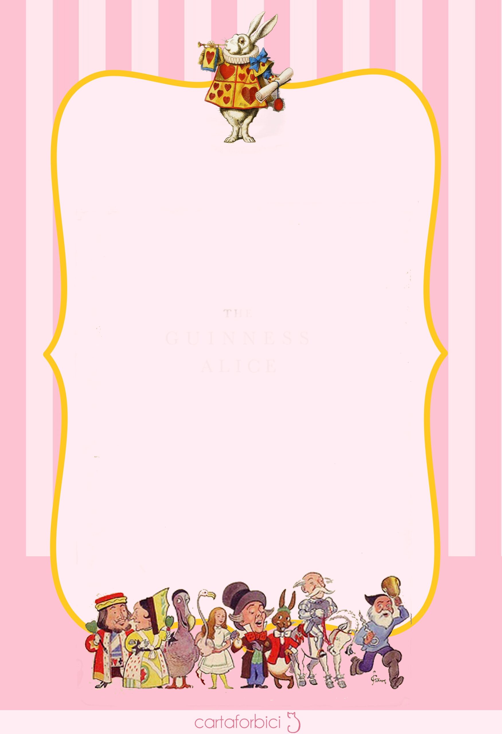 alice in wonderland invite templates free