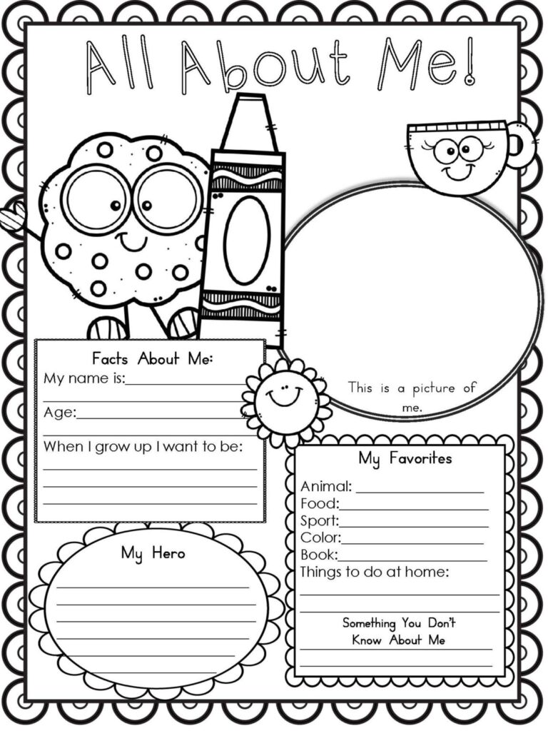 All About Me Worksheets Printable Printable Worksheets