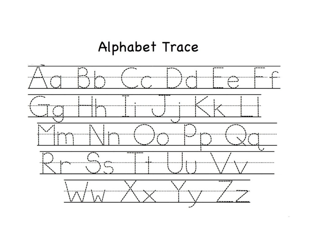 preschool alphabet tracing worksheets
