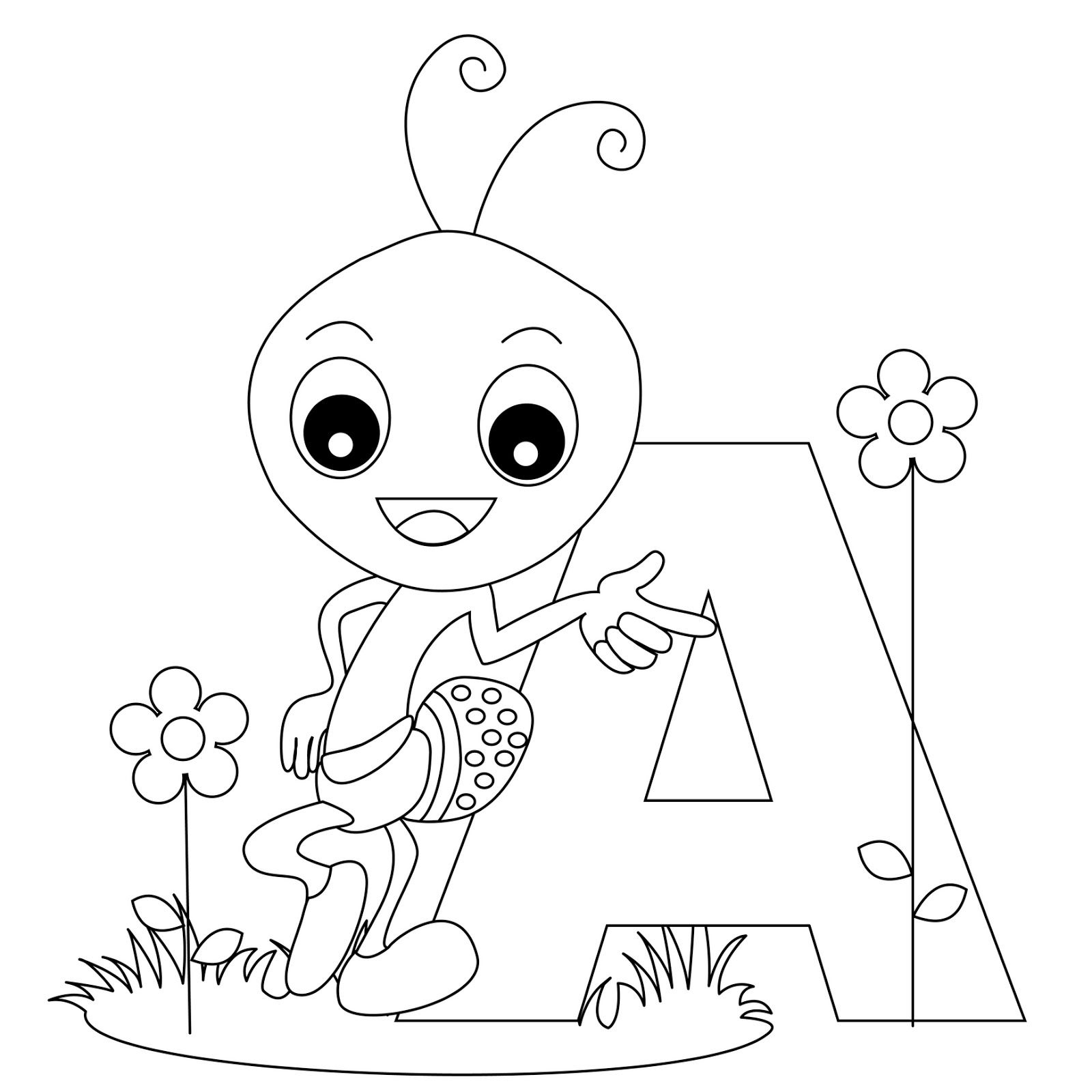 Alphabet With Funny Letters Coloring Pages Coloring Home