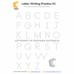 Alphabet Writing Worksheet 1 Shichida Australia Worksheets Library