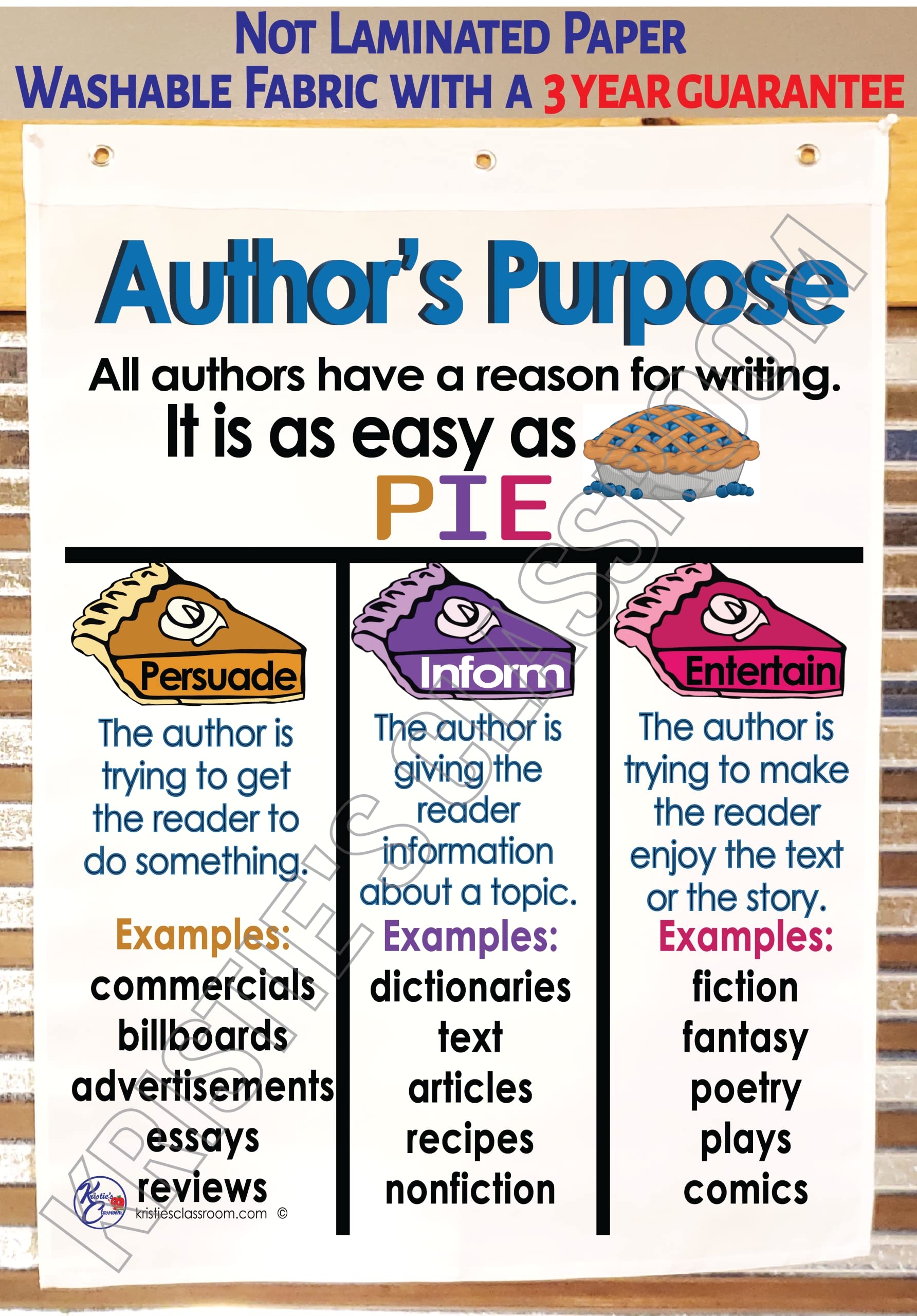Amazon Authors Purpose Anchor Chart Office Products Worksheets 