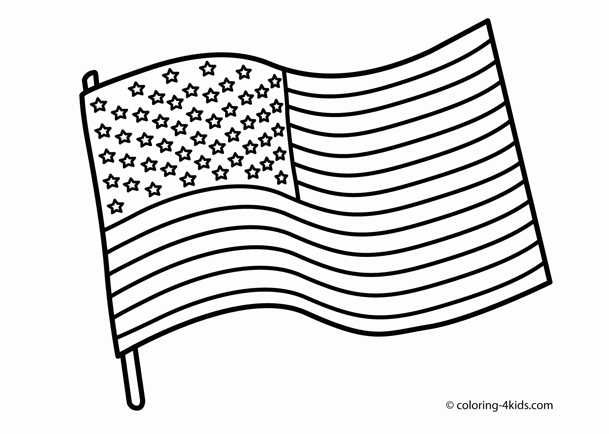 Flag Usa Coloring Page