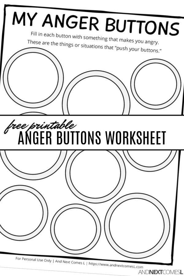 free printable anger activities for kids