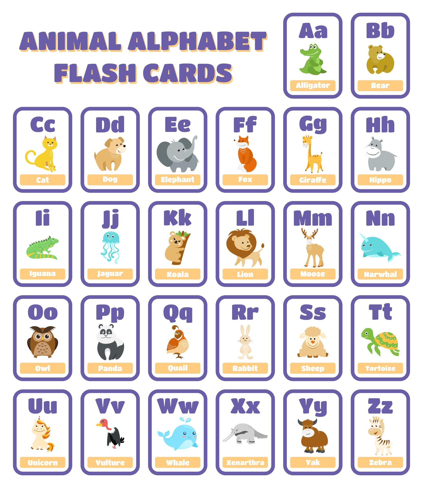 Animal Alphabet Printable Printable Word Searches