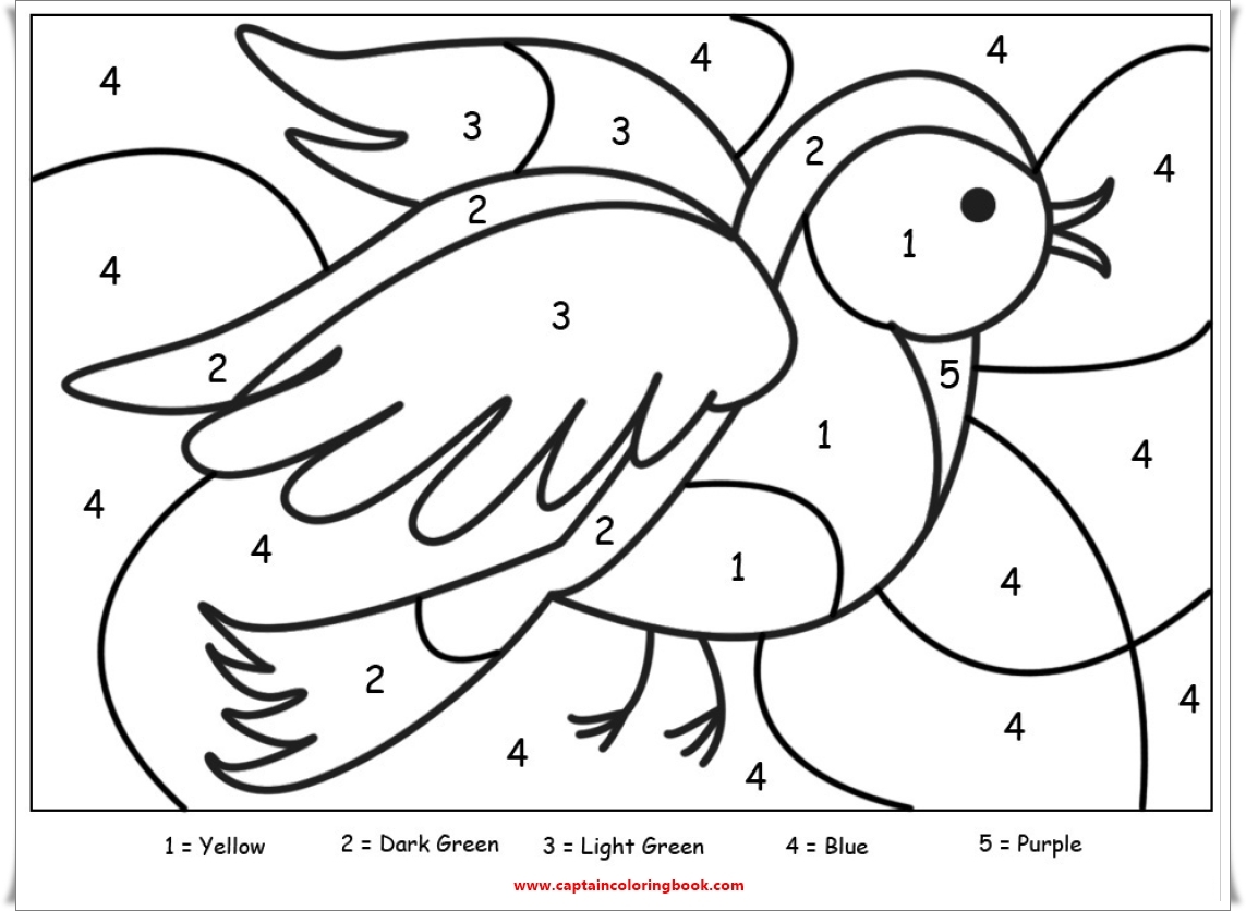 Animal Color By Number Printables