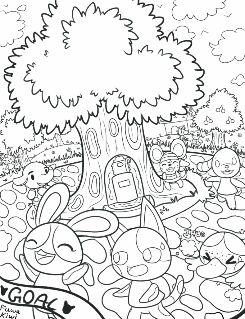 Animal Crossing Coloring Pages Coloring Home