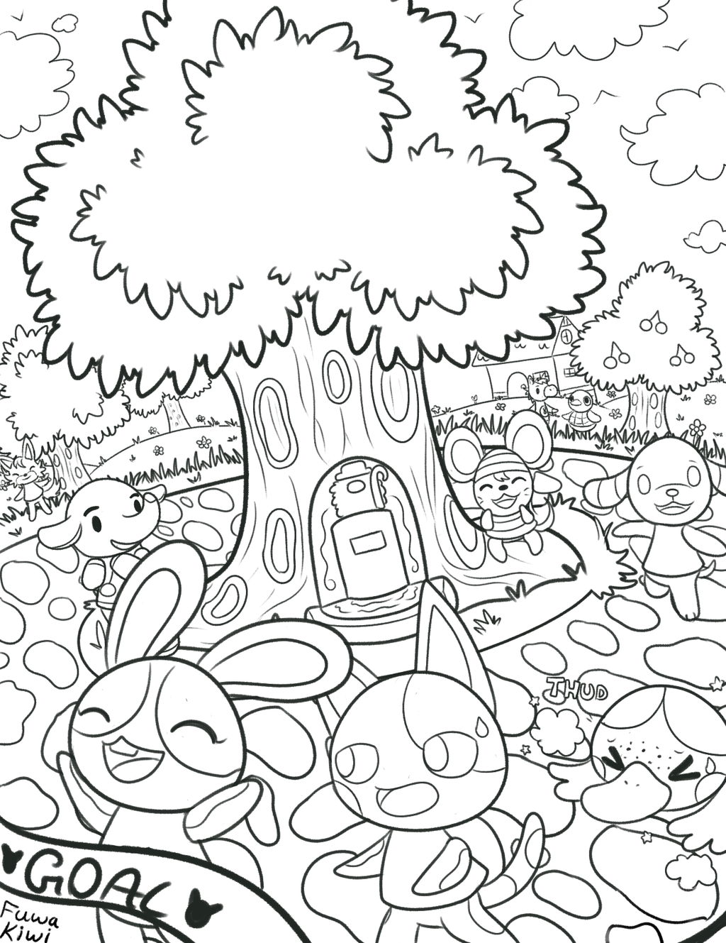 Animal Crossing Coloring Pages Coloring Home