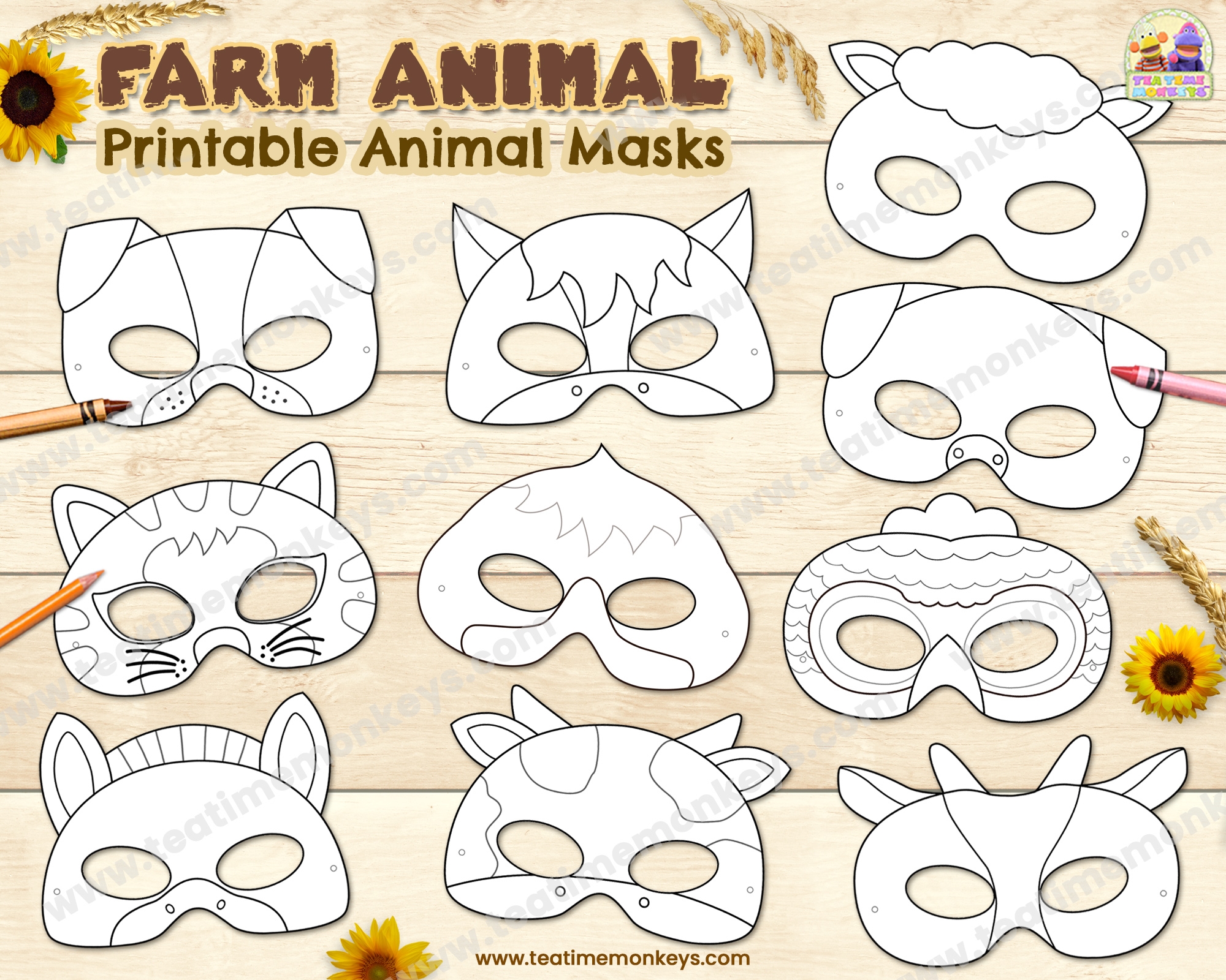 Animal Masks Printable