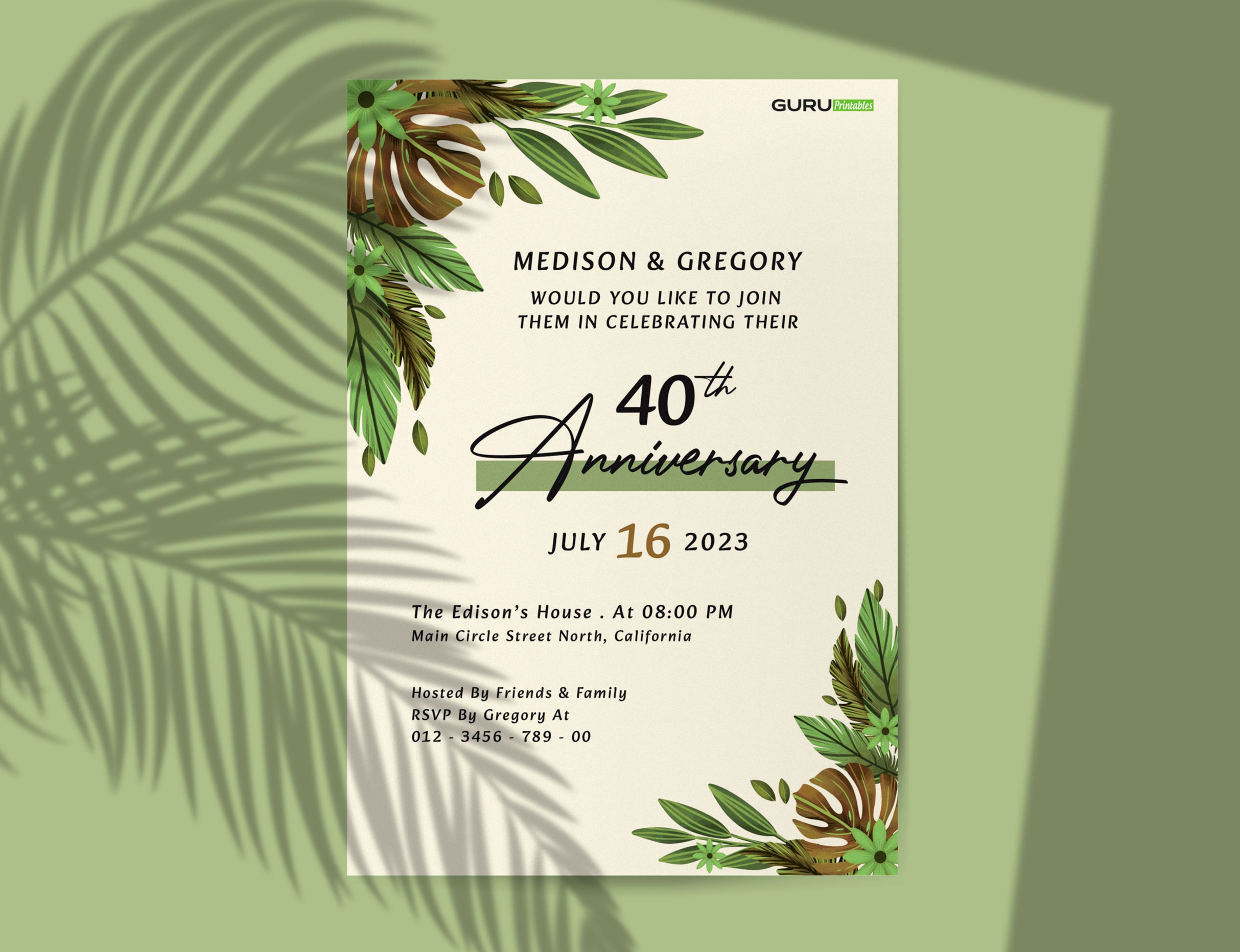 Anniversary Invitation Templates Guru Printables
