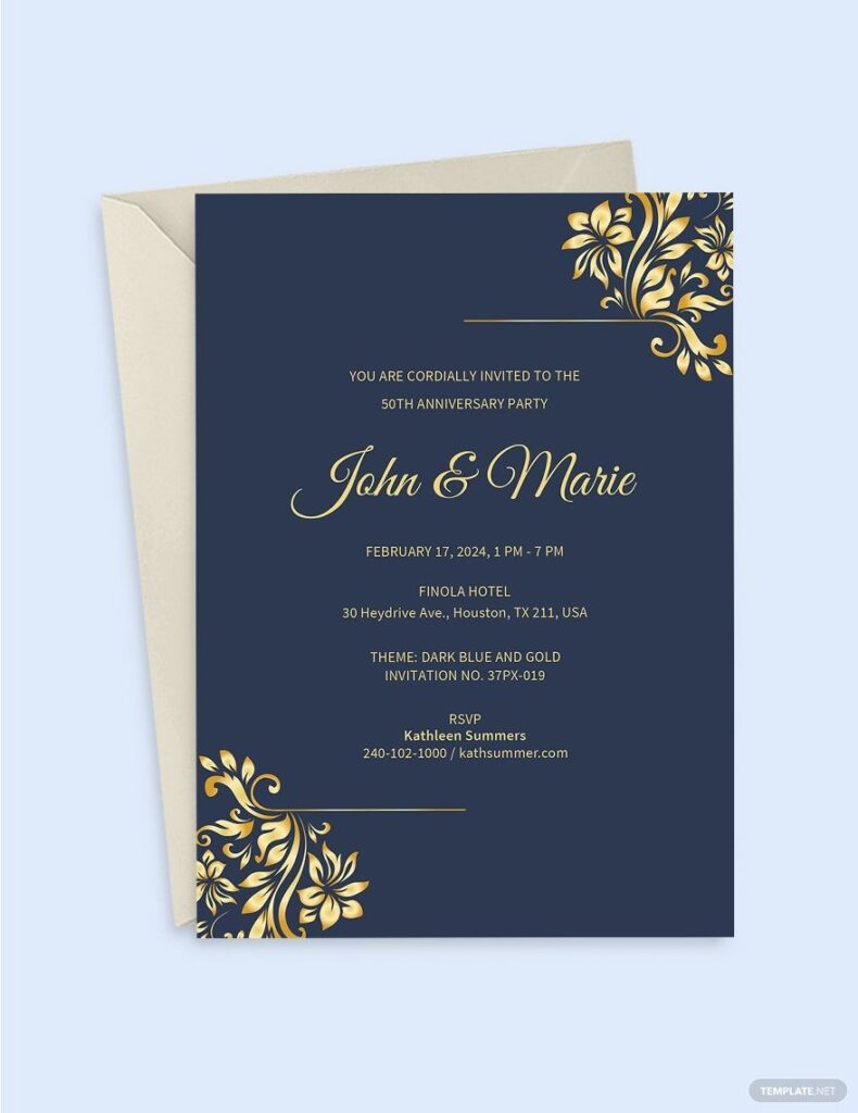 Anniversary Invitation Templates In Publisher FREE Download