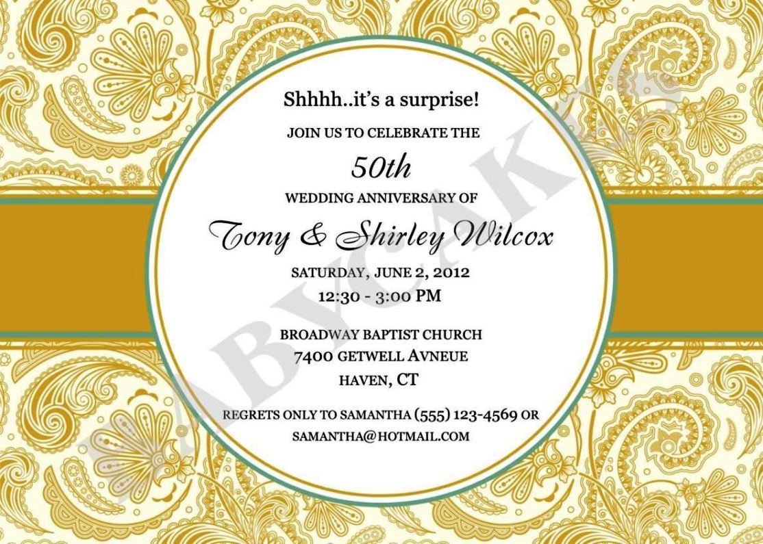 Anniversary Invites Templates