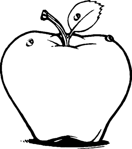 Apple Fruit Coloring Page Turkau
