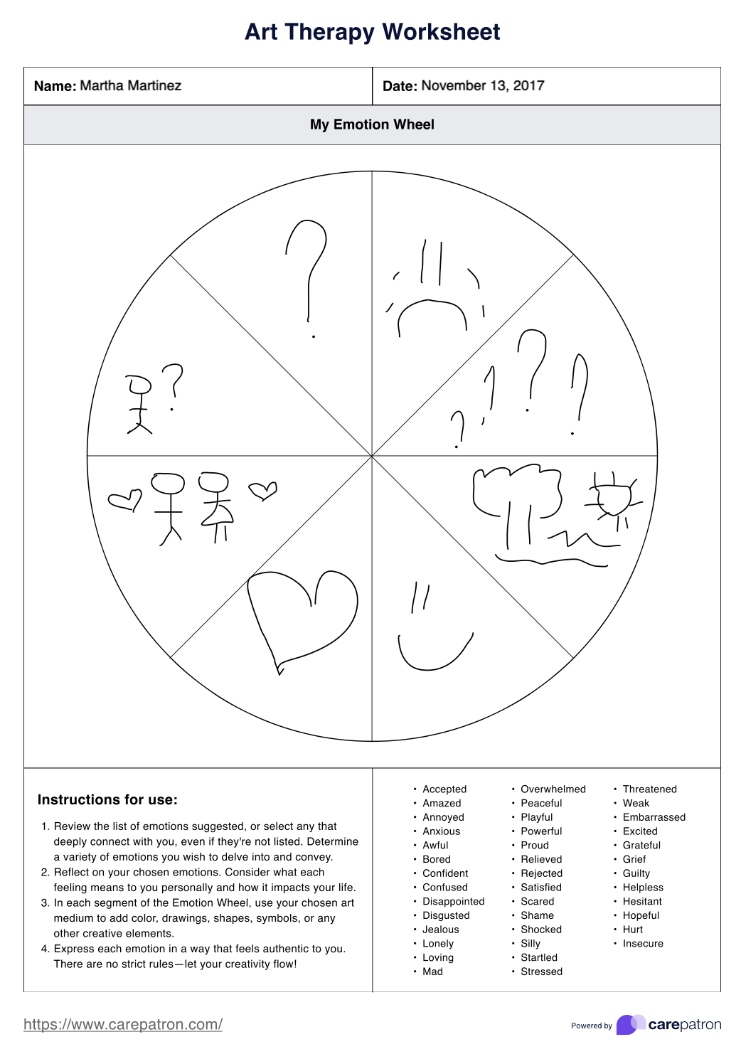 group therapy worksheets