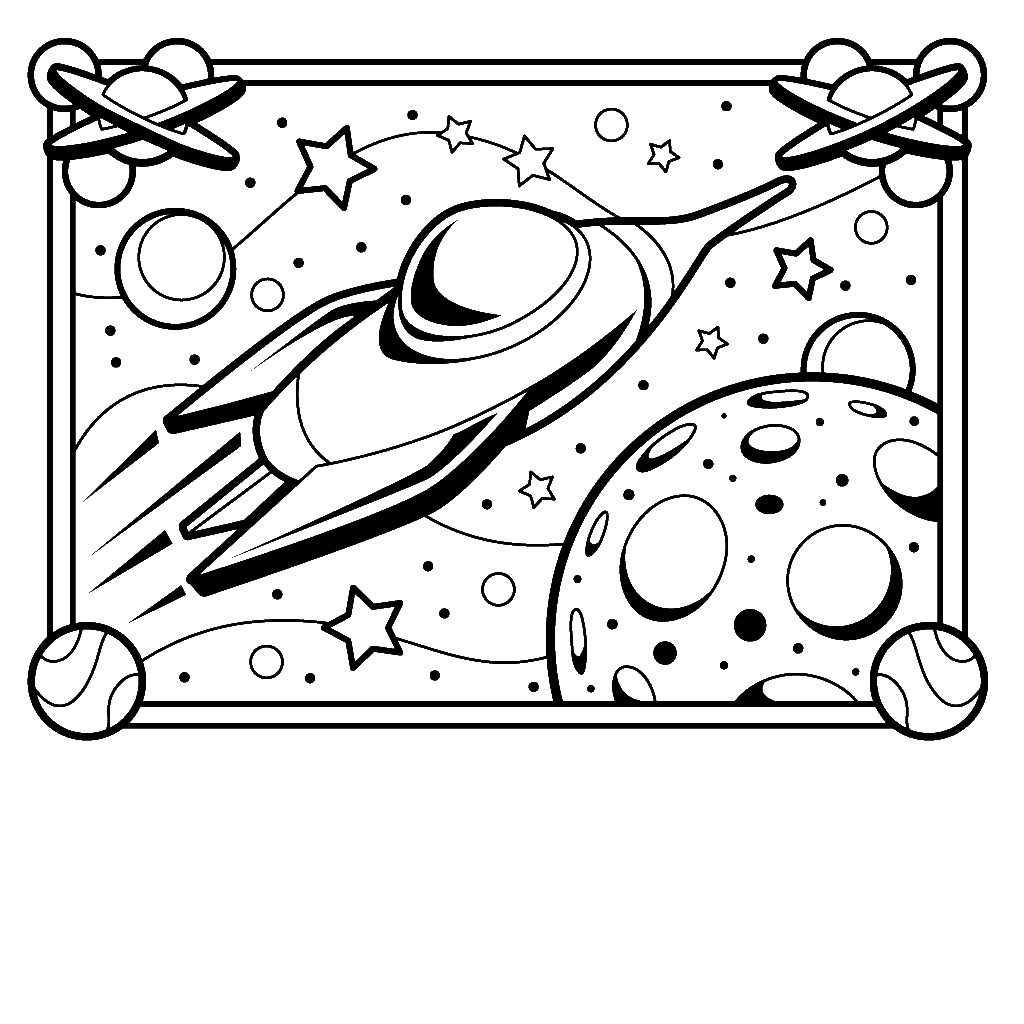 Astronaut Outer Space Coloring Page Coloring Home